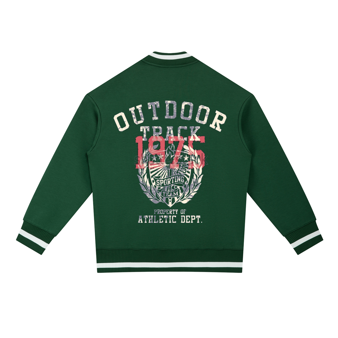 Contrast Piping Zip Bomber Jacket