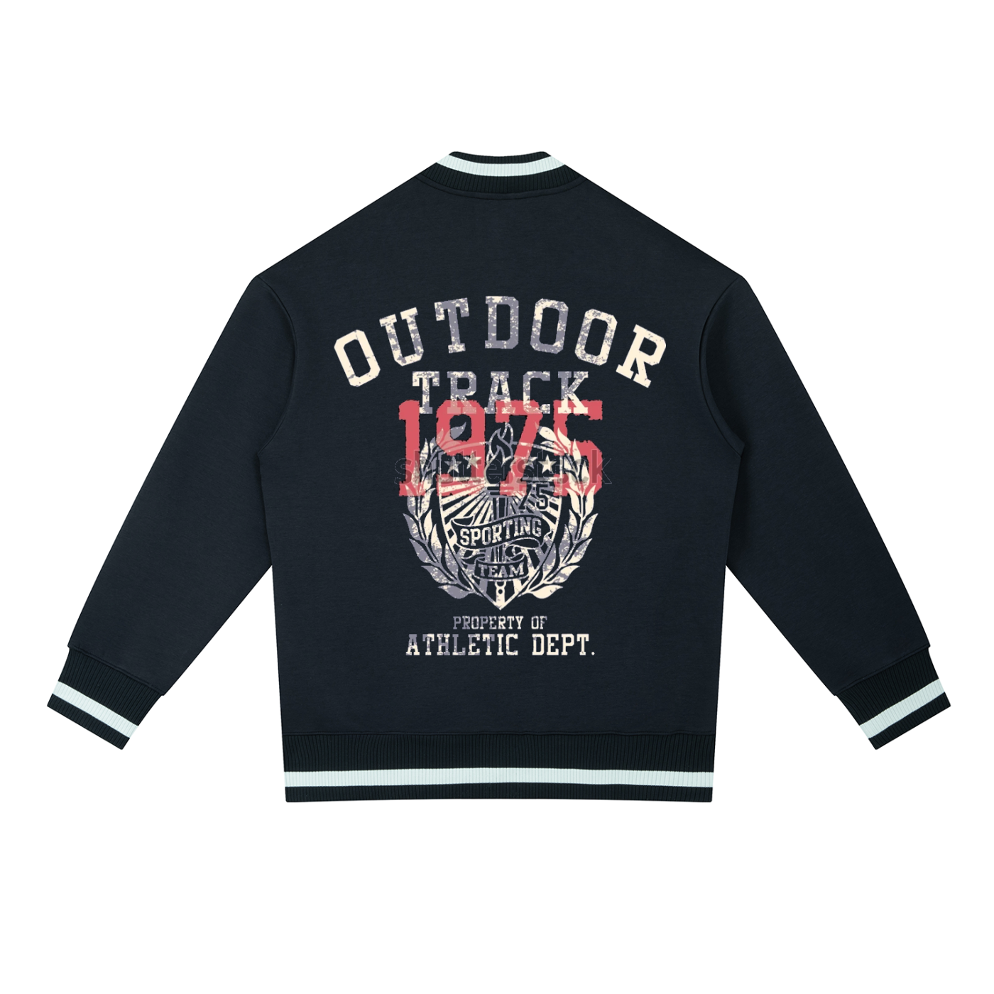 Contrast Piping Zip Bomber Jacket